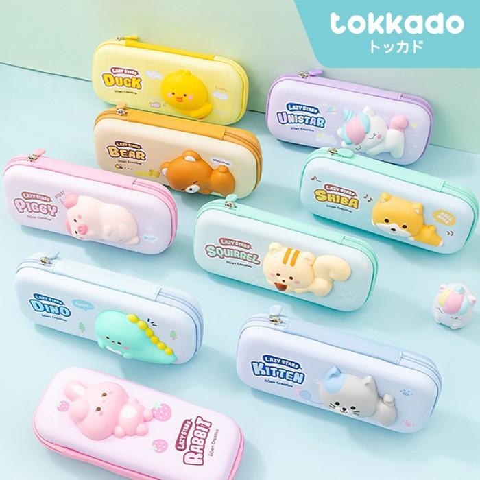 TOKKADO Fuwa Squishy Pencil Case Kotak Pensil Besar Anak Sekolah Lucu