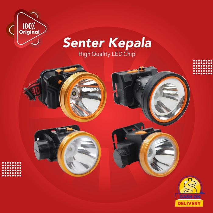 Senter Kepala 100 WATT & 30 WATT LED Headlamp Super Terang Outdoor Anti Air Waterproof Zoom