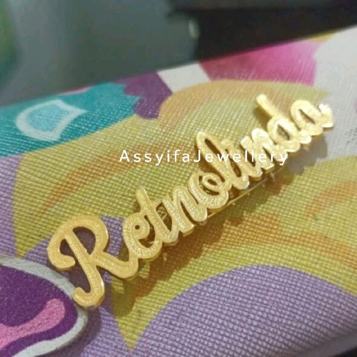 Bros Nama Sendiri / Bros Costum Nama Sendiri