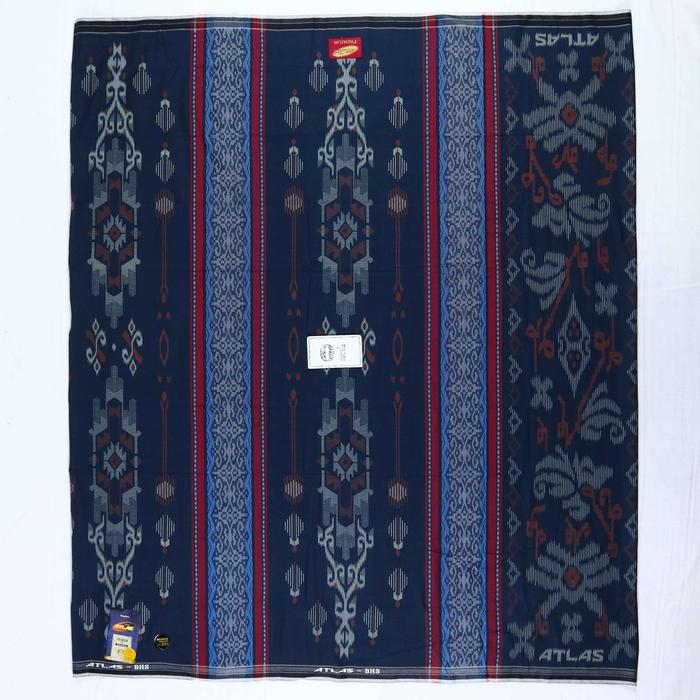 Sarung ATLAS Premium Gold 745 Motif Dobby Kembang Varian Hitam Putih Warna Harga Terjangkau