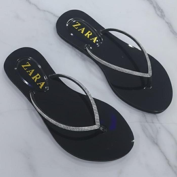 Sendal jepit Cewek Zara Mutiara Flatform size 36 sd 40