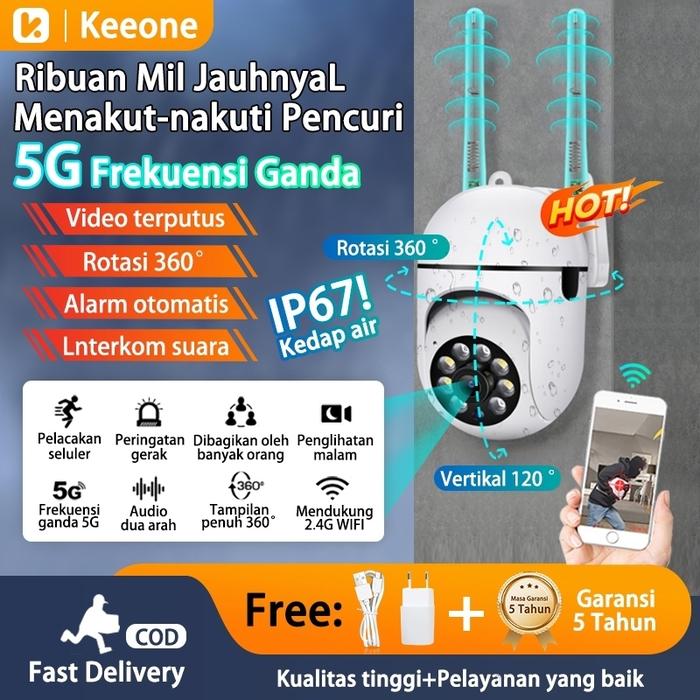 CCTV Wifi Mini 8MP Tersembunyi Tanpa Kabel Kamera CCTV Outdoor Full HD IP Camera Waterproof IP67