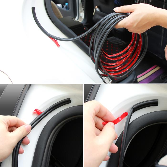 Stiker Strip Segel Pintu Mobil 5 Meter Segel Karet Bentuk B untuk MG