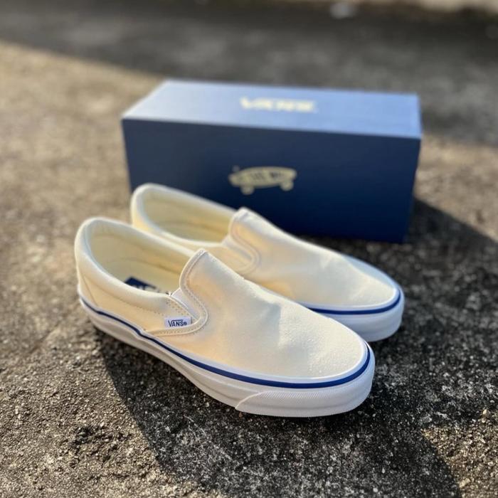 Vans Premium 98 Reissue Slip On Off White Original Resmi Shoes Putih