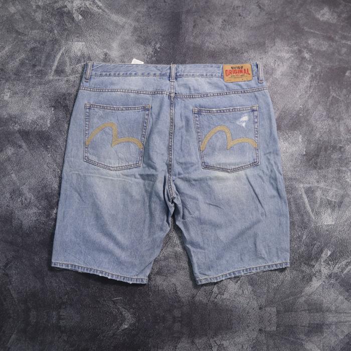 CELANA PENDEK EVISU ORIGINAL RETRO 1952 JEANS SHORT PANTS SP22 SIZE 38 39