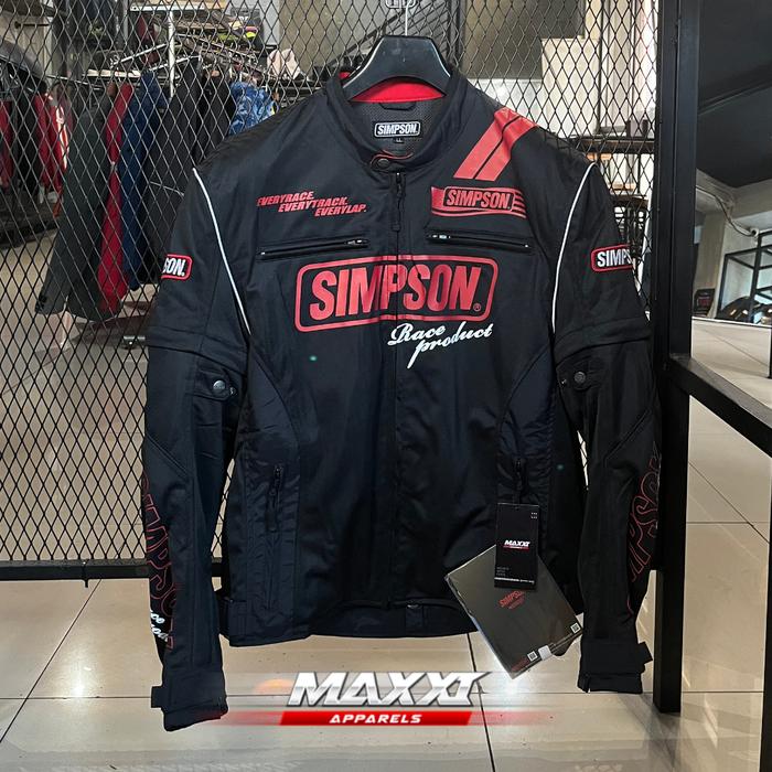Jaket motor Simpson | Simpson Rolly Go Norix Red & Black (BB 75-85kg) | Jaket Riding | Original Simp
