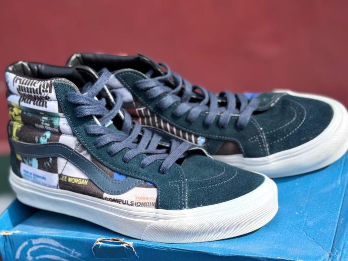 Sepatu VANS SK8 Hi OG LX Blue Note Color Vinyl size 40