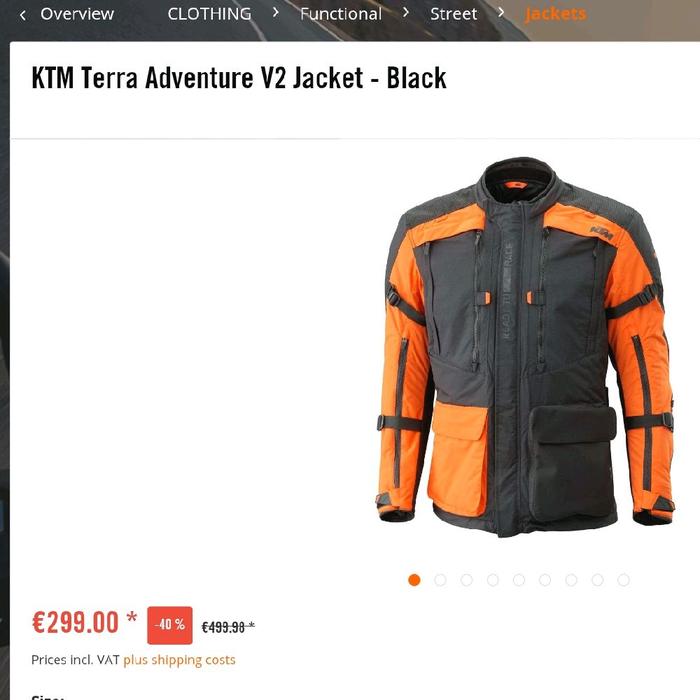 Murah! Jaket Touring KTM Original Removable Sleeve size XL mulus x moge riding harley bmw gs Versys 