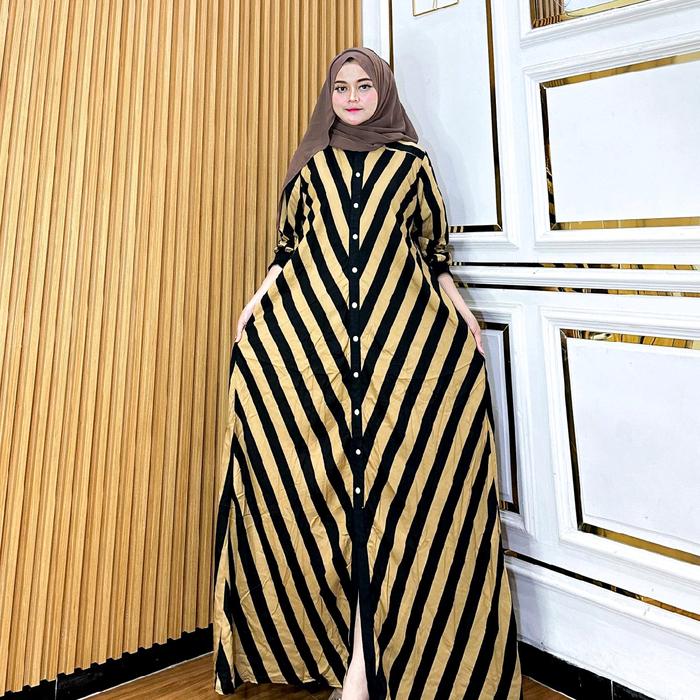 GAMIS RAYON CANTIK GARIS GARIS