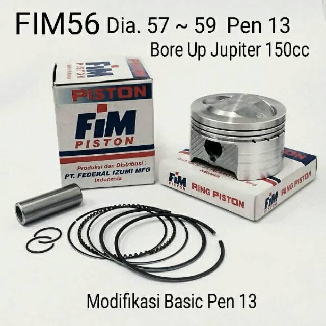 PISTON SET FIM 56 JUPITER VEGA Z1 ZR 57 57,5 58 58,5 59 SEHER IZUMI DOME