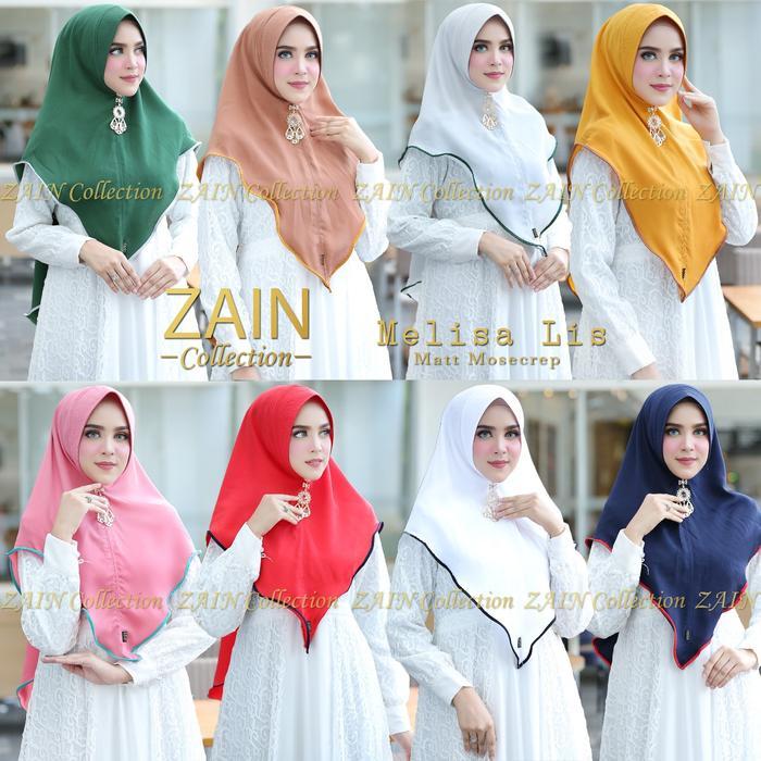 Jilbab Instan Syari Melisa Lis Bahan Moscrep Ori Zain Collection