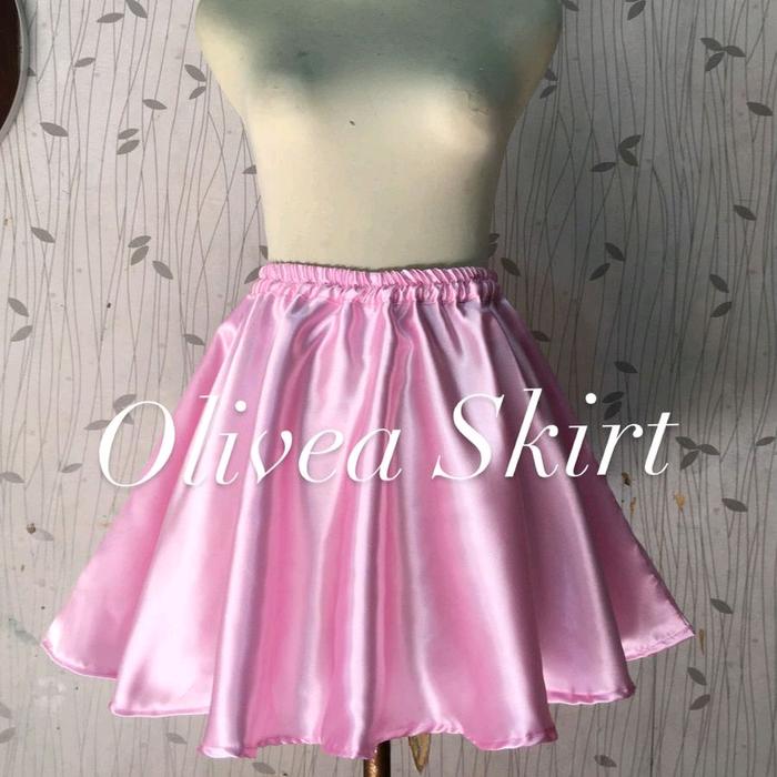 ROK MINI SATIN DEWASA / LINE DANCE SKIRT / DANCE SKIRT