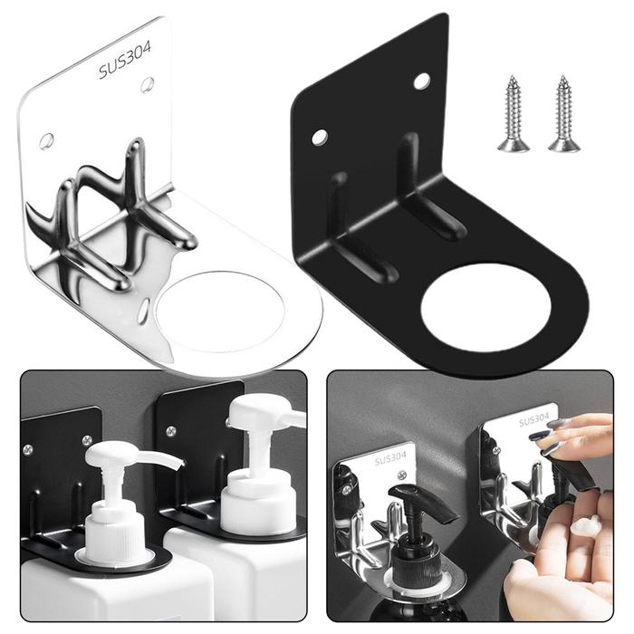 Wall Mount Bracket Stainless Steel Shower Gel Organizer Shower Gel