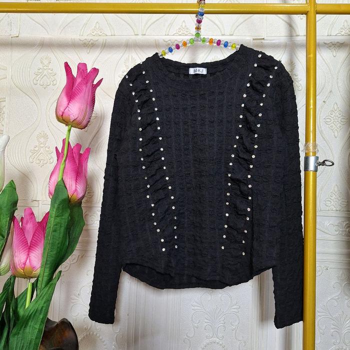 Blus street premium | blus waffel | blus swarovski | Atasan melar | Atasan kondangan untuk remaja