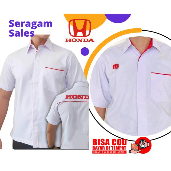 Seragam Kemeja Pria Wanita Sales Honda Lengan Pendek/Baju Honda Mobil