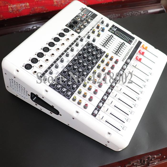 High Power 8 Channel Bluetooth Amplifier Microphone Mixer Karaoke
