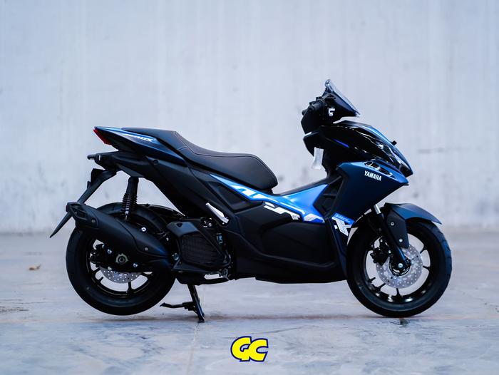 MOTOR YAMAHA AEROX ALPHA BIRU 155cc motorcyles