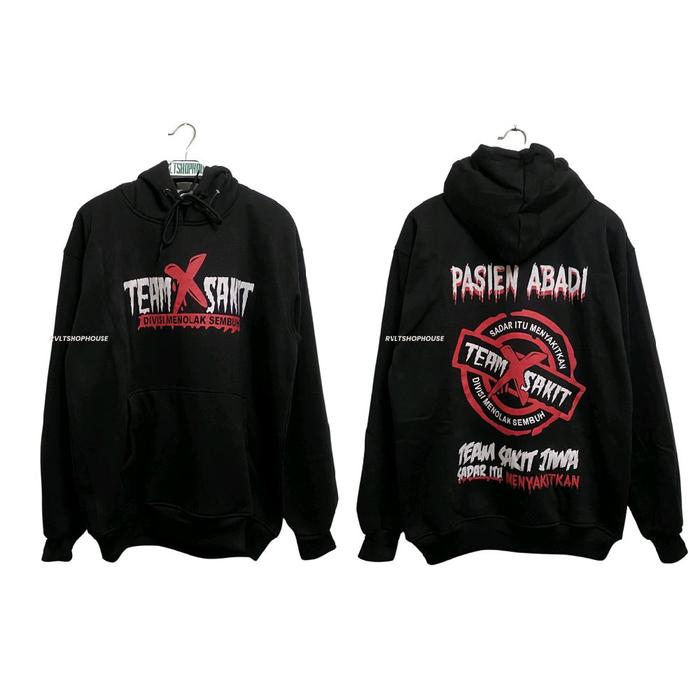Jaket Hoodie Team Sakit | Jaket Punk | Jaket Distro Sweater Punk Fleece Zipper Punk Nyaman