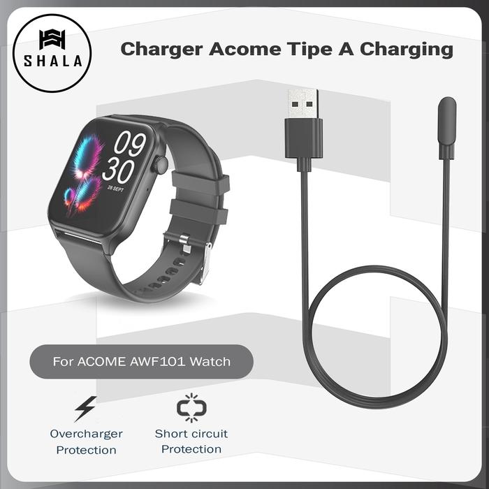 Kabel Charger Acome AWF101 Smartwatch Tipe A Charging