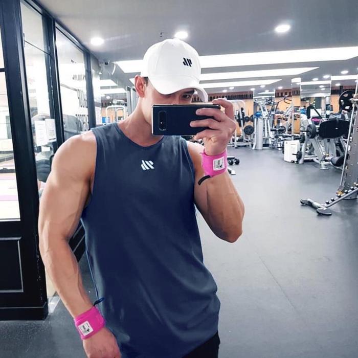 SL380 Singlet GYM - Kaos Gym Fitnes - Baju Training Fitness Pria