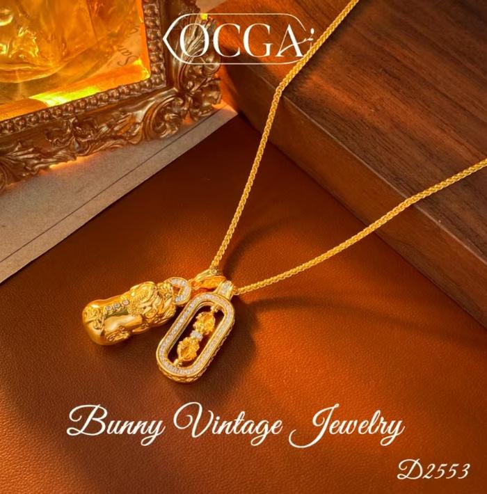 【Bunny Jewellery】Kalung Wanita Fashion Personalisasi Gaya Korea Baru-Pixiu-D2553