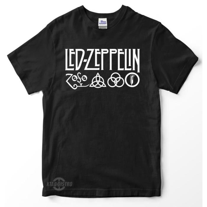 kaos LED ZEPPELIN LOGO Premium tshirt led Zeppelin mothership kaos band rock n roll vintage stairway