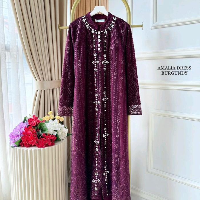 Gamis Tile Mutiara Amalia Dress / Gamis Tile Mutiara Terbaru / Gamis Tile Cantik / Gamis Tile Premiu