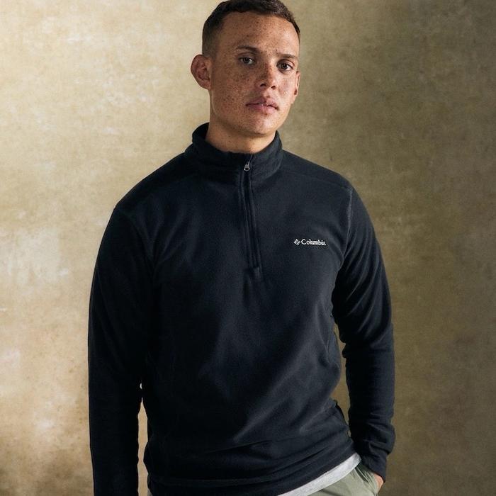 COLUMBIA Klamath Range Half Zip Fleece Jacket Black