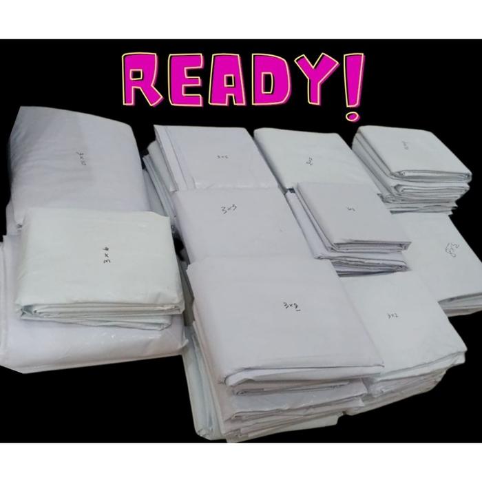 Safitiri Benner/Baliho/Spanduk/Mmt Gagal Cetak Putih Polos (Kondisi ) Ukuran Custom