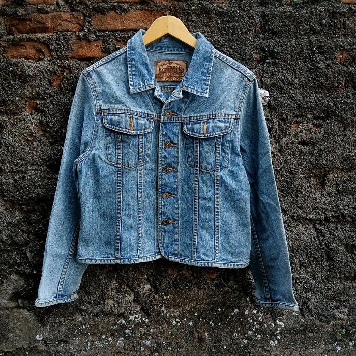 trucker jacket denim bs collection crop not uniqlo gu gap lea monotaro iron heart