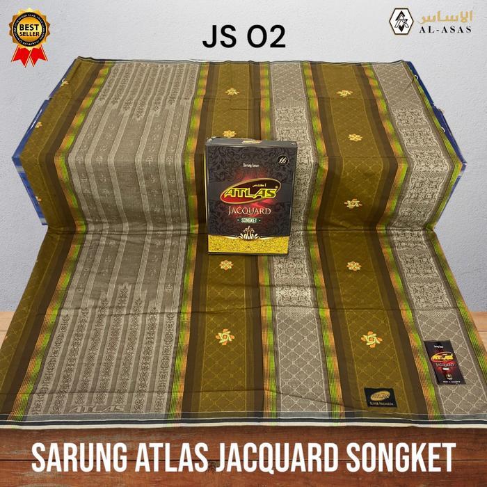 AL ASAS Sarung ATLAS JAQUARD SONGKET GOLD
