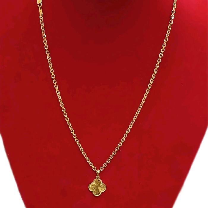 Kalung medan london warna mas 24 ukuran 45 cm