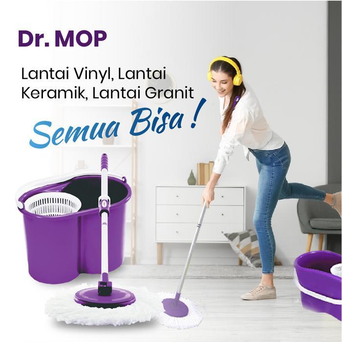 TERLARIS Kain Pel Peras Otomatis Alat Pel Lantai Vinyl Keramik Granit Dr Mop READY STOCK