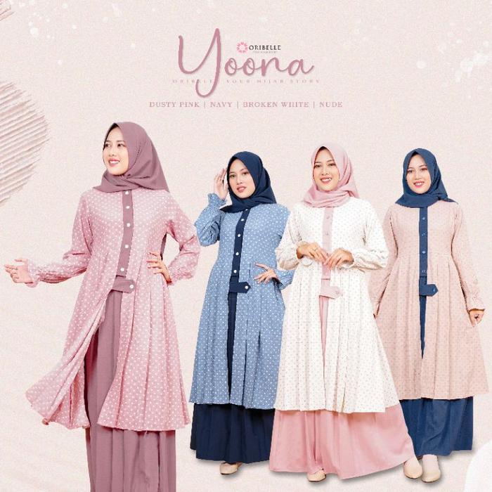 YOONA BY ORI KIDS ONE SET TUNIK SKIRT BLOUSE Gamis couple mom kids Setelan Kulot Baju anak perempuan