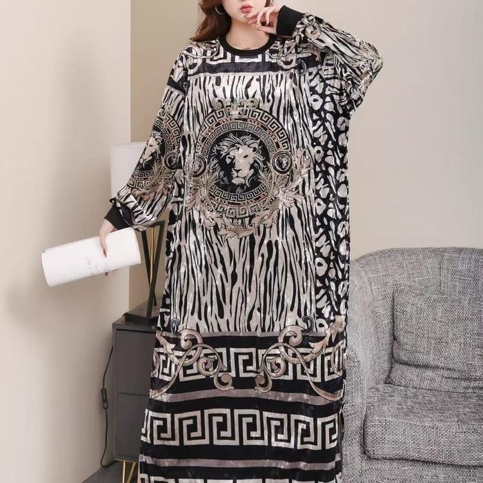 Gamis bludru velvet ukuran standar dan jumbo Mewah termurah Dress Wanita