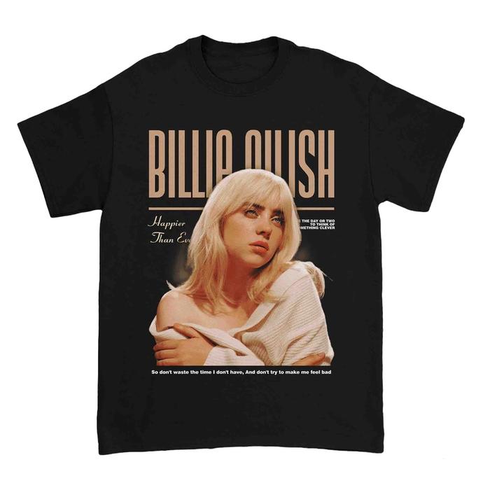 Kaos Musik BILLIE EILISH Happier Than Ever Billie Joe Eilish Armstrong Oversize Tshirt