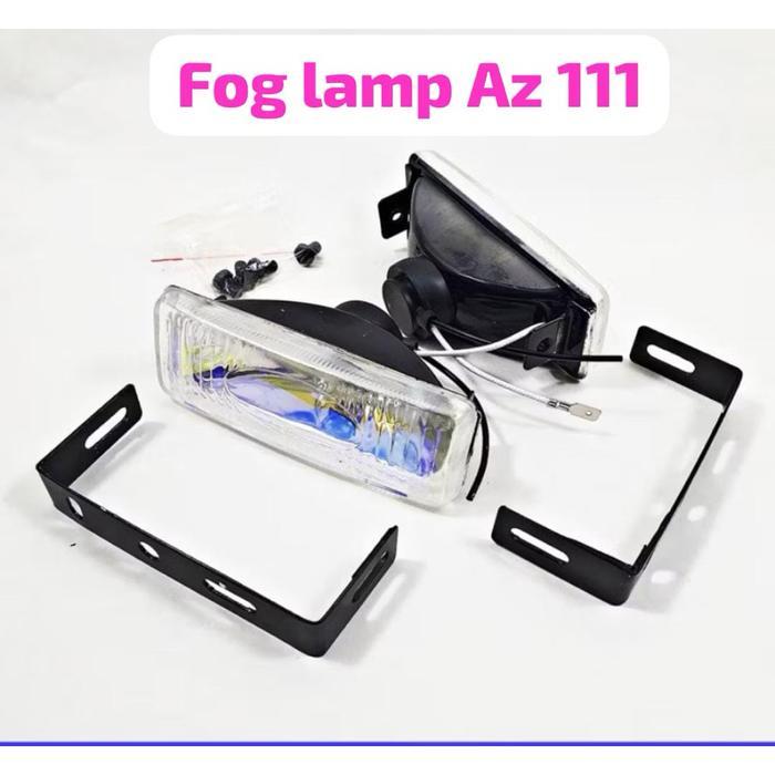 HARGA SEPASANG FOGLAMP FOG LAMP LAMPU KABUT LAMPU TEMBAK UNIVERSAL KOTAK MOBIL MOTOR KUNING PUTIH R
