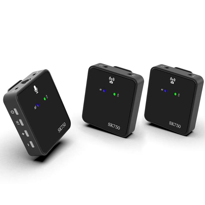 SK750 Wireless Lavalier Microphone Transmitter Receiver for Phone