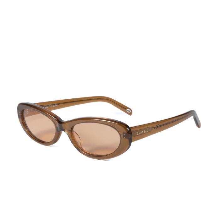 PALM EAGLE STUDIO HONEY TROUBLE / HONEY ORANGE - ORANGE -Kacamata Hitam Unisex Retro Oval Cat-Eye UV