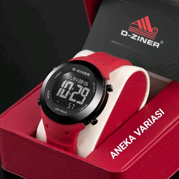 JAM TANGAN D-ZINER DIGITAL ORIGINAL RUBBER RED