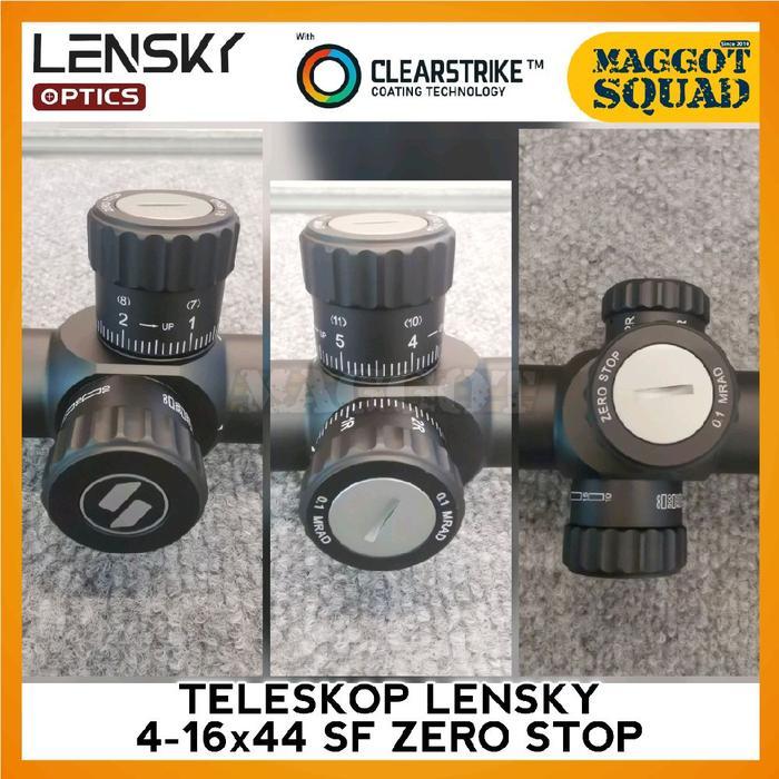 STOK TERBATAS !!!! TELESKOP LENSKY 4-16X44 SF ZERO STOP IMPORT PREMIUM MURAH DESAIN COMPACT KLIK TUR