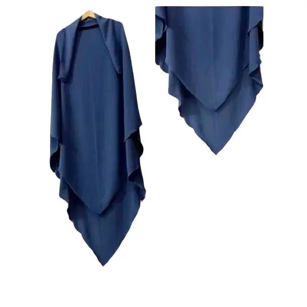 French Khimar Wolfis Lancip Depan Belakang Ukuran Jumbo Bahan Crincle Air Flow Premium 120x140