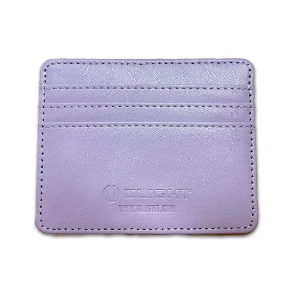 Olight Customized Leather Card Wallet Lavender