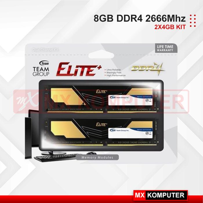 RAM Team Elite Plus DDR4 8GB Kit 4GBx2 2666 Mhz