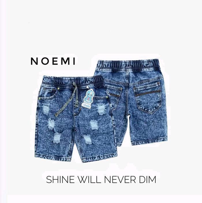 Celana Jeans Anak Pendek NOEMI 1-10 tahun Cwlana jeans anak wisker sobek premium