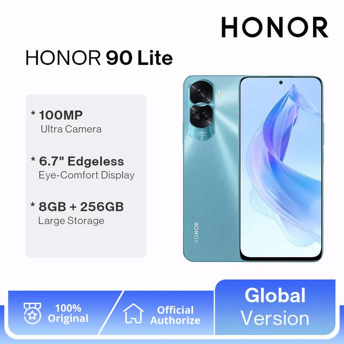 HONOR 90 Lite 5G with 100MP Triple Camera 8GB RAM+256GB ROM 6.7” 90Hz Display 4500mAh Battery Dual S