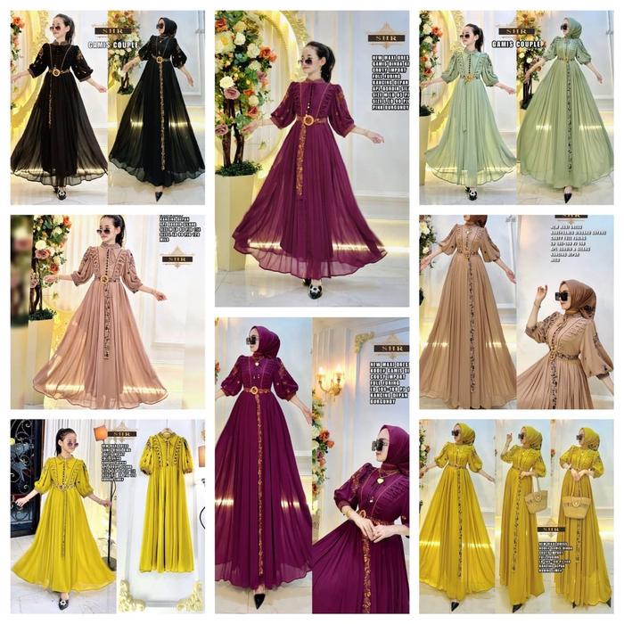Ready!ori SHR maxydress couple Mom&kids bordir super cantik