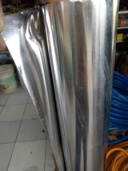 Seng Plat Alumunium Per Meter Tebal 0,25 mm Pelapis Pintu Gerobak Pelat Aluminium Anti Karat Talang
