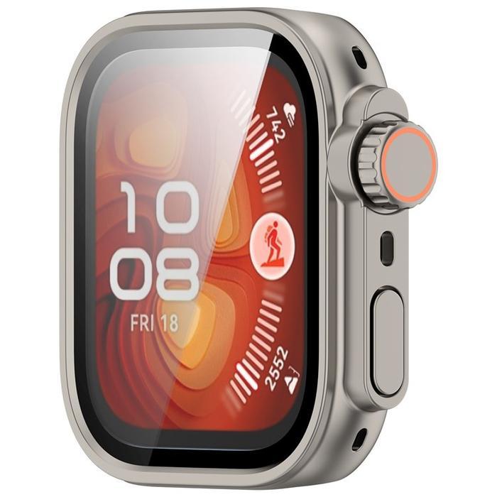 Hard 2 In 1 Case N Tempered Glass Huawei Watch Fit 4 - Fit 4 Pro - For Untuk Huawei Watch Fit 4 Dan 