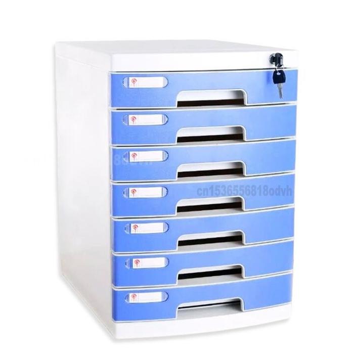 Desktop File Cabinet Two-layer File Cabinet with Lock Multi-layer